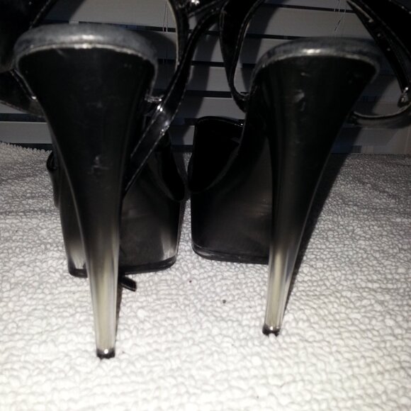Black Two Strap Seychelle Dancer high heels worn - Picture 11 of 13